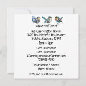 Precious Bling Birds Thema Uitnodiging (Achterkant)