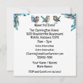 Precious Bling Birds Thema Uitnodiging (Achterkant)