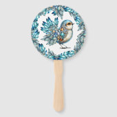 Precious Bling Birds Thema Uitnodiging Handwaaier (Voorkant)