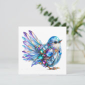 Precious Bling Vogels Thema Uitnodiging (Staand voorkant)