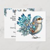 Precious Bling Vogels Thema Uitnodiging (Voorkant / Achterkant)