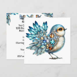 Precious Bling Vogels Thema Uitnodiging