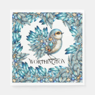 Precious Bling Vogels Thema Uitnodiging Servet