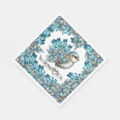 Precious Bling Vogels Thema Uitnodiging Servet (Hoek)