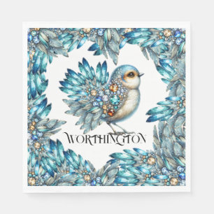 Precious Bling Vogels Thema Uitnodiging Servet