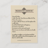 Precious Blood Jesus St. Gertrude Heilige Kaarten Visitekaartje (Achterkant)