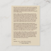 Precious Blood St. Gertrude Prayer Heilige Kaarten Visitekaartje (Achterkant)