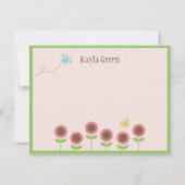 Precious Blooms Flat Thank You Card Bedankkaart (Voorkant)