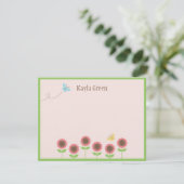 Precious Blooms Flat Thank You Card Bedankkaart (Staand voorkant)