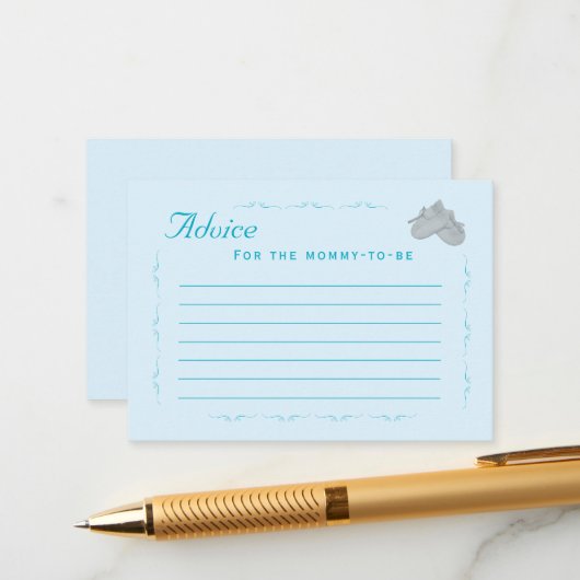 Precious Bundle Boy Baby Shower Advieskaart (Voorkant / Achterkant in situ)