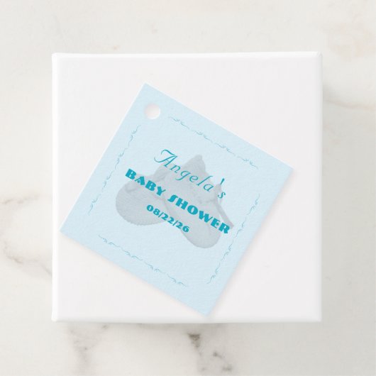 Precious Bundle Boy Baby Shower Bedankjes Labels (In situ)