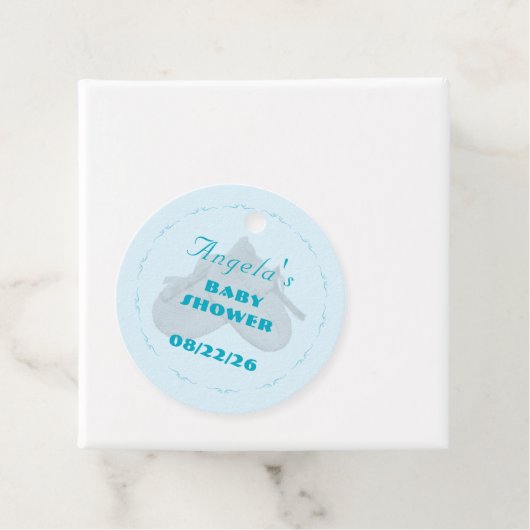 Precious Bundle Boy Baby Shower Bedankjes Labels (In situ)