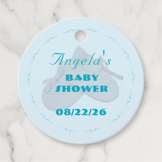 Precious Bundle Boy Baby Shower  Bedankjes Labels (Voorkant)