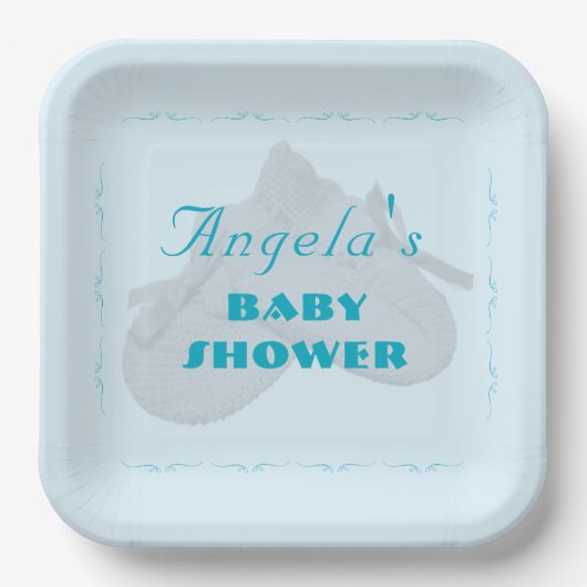 Precious Bundle Boy Baby Shower Papieren Bordje (Voorkant)