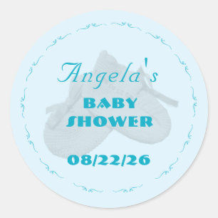 Precious Bundle Boy Baby Shower Ronde Sticker