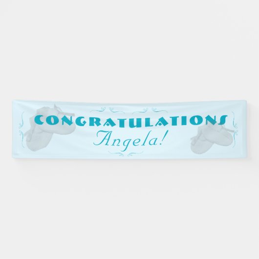Precious Bundle Boy Baby Shower  Spandoek (Horizontaal)