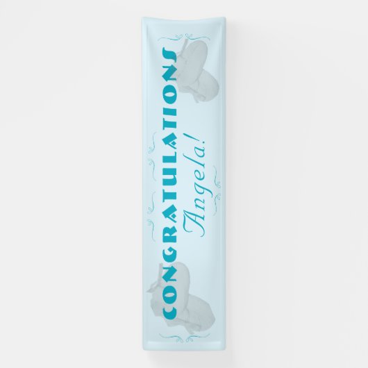 Precious Bundle Boy Baby Shower Spandoek (Verticaal)