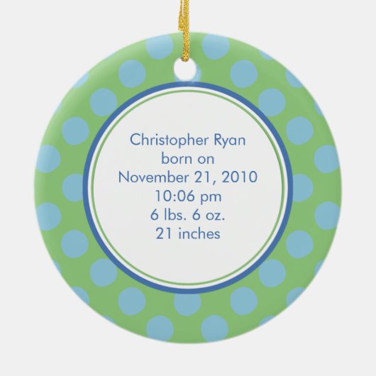 Precious Bunny Baby's eerste kerstversiering Keramisch Ornament (Achterkant)