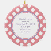 Precious Bunny Baby's eerste kerstversiering Keramisch Ornament (Achterkant)