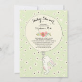 Precious Bunny Neutral Baby shower Invitation Kaart (Voorkant)