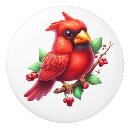 Precious Cardinal Redbird Keramische Knop