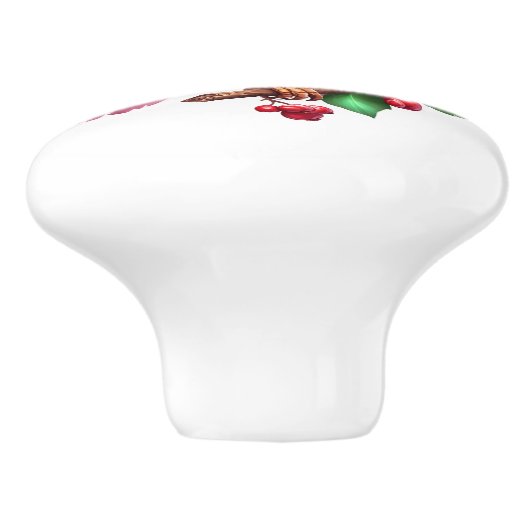 Precious Cardinal Redbird Keramische Knop (Zijkant)