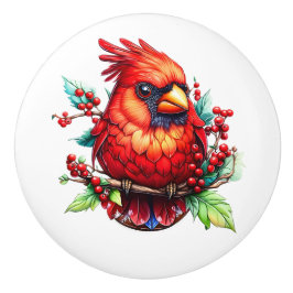 Precious Cardinal Redbird Keramische Knop