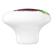 Precious Cardinal Redbird Keramische Knop (Zijkant)