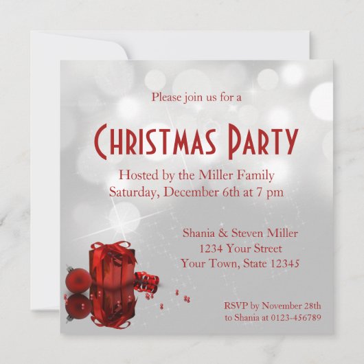 Precious Christmas Present - Uitnodiging voor een (Achterkant)