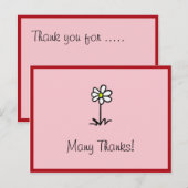 Precious Daisy Veel Bedankt gepersonaliseerde Kaar Briefkaart (Voorkant / Achterkant)