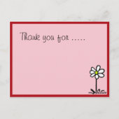 Precious Daisy Veel Bedankt gepersonaliseerde Kaar Briefkaart (Achterkant)