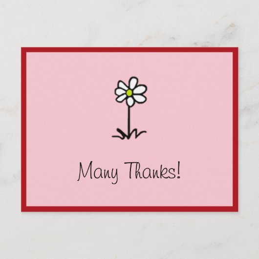 Precious Daisy Veel Bedankt gepersonaliseerde Kaar Briefkaart (Voorkant)