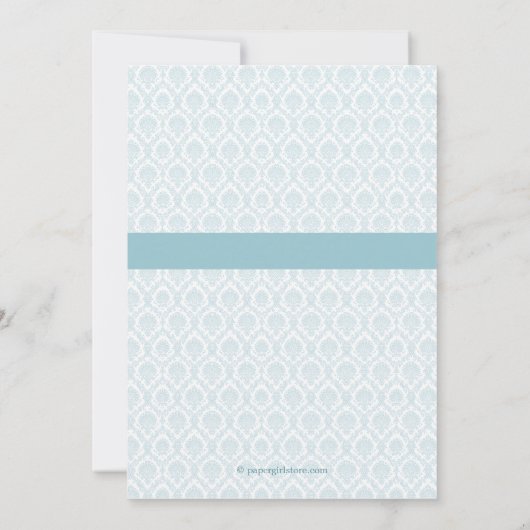 Precious Damask Baby Boy Birth Announding Aankondiging (Achterkant)