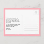 Precious Damask Baby Girl Geboorteaankondiging Aankondigingskaart (Achterkant)