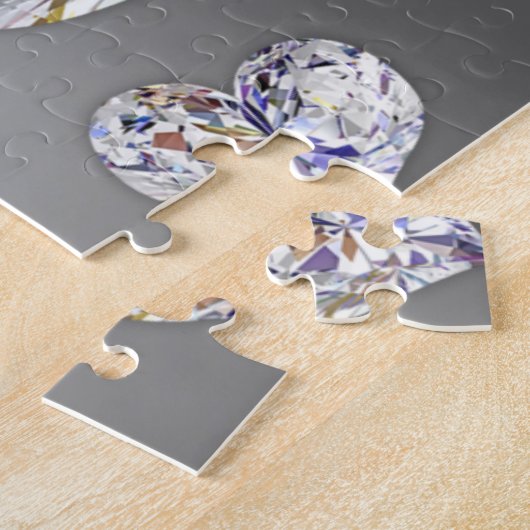 Precious Diamond Elegant Hearts Legpuzzel (Zijkant)