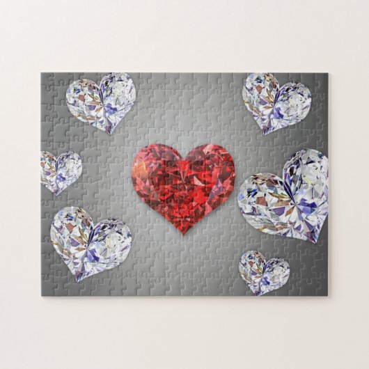 Precious Diamond Elegant Hearts Legpuzzel (Horizontaal)