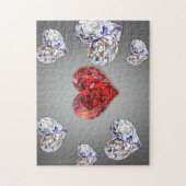 Precious Diamond Elegant Hearts Legpuzzel (Verticaal)