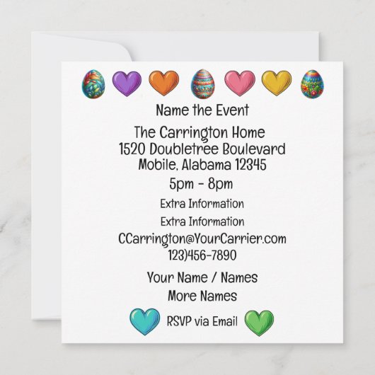 Precious Easter Elf - Elf thema uitnodiging (Achterkant)