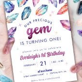Precious Gem 1st Birthday Crystal Kaart