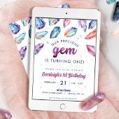 Precious Gem 1st Birthday Crystal Kaart