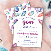 Precious Gem 1st Birthday Crystal Kaart