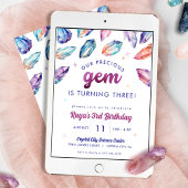 Precious Gem Girls 3e verjaardag kristallen Kaart