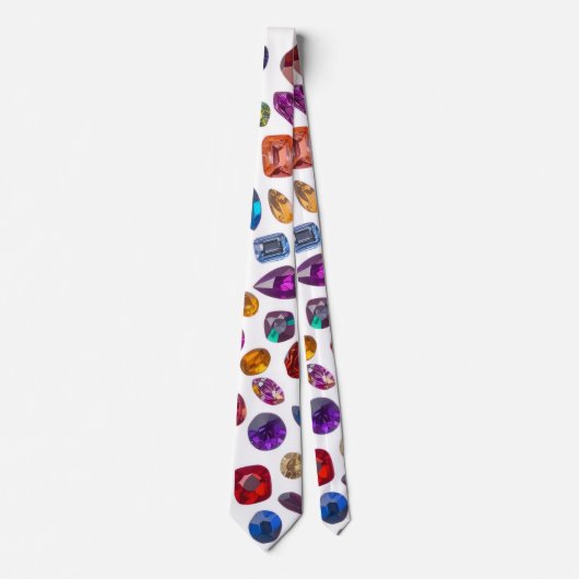 Precious Gems - Men's Custom Necktie Stropdas (Voorkant)