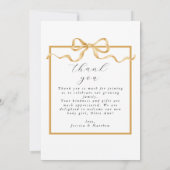 Precious Gift Elegant Foto Baby shower Bedankkaart (Achterkant)