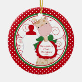 Precious Giraffe Baby's eerste kerst Ornament (Voorkant)