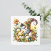 Precious Gnome Pasen Thema Uitnodiging (Staand voorkant)