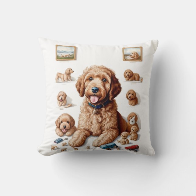Precious Goldendoodle Artwork Sierkussen (Voorkant)