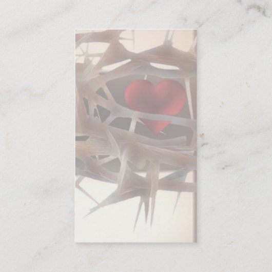 Precious Heart visitekaartje sjabloon (Achterkant)