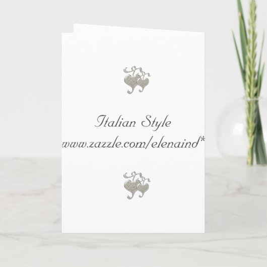 Precious Hearts Wedding Kaart (Achterkant)