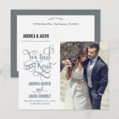 Precious Knot Wedding Aankondiging - Wit (Voorkant / Achterkant)